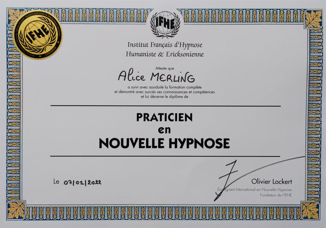 Diplome nouvelle hypnose